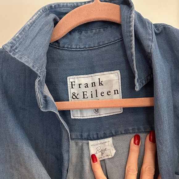 Frank & Eileen Rory Maxi Shirt Dress vintage indigo sz M / Nice fading - Picture 8 of 11